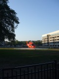 Air ambulance leaving University Hospital.JPG