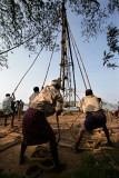 Raising the fishing nets