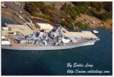 Ariel view of USS Missouri