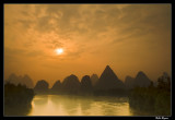 Sunrise over the Li river