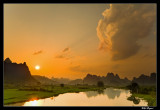 Sunset over the Li River