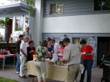 Digging in to a beer can chicken, salads, baked potatoes and Jims home baked beans!