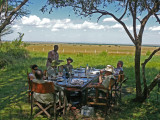 Lunch overlooking the Maasai Mara