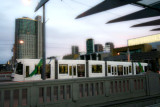Melbourne white tram.