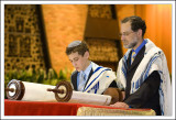 In the Shul, Josh Reads from the Torah
