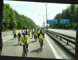 Dbut de la descente vers le viaduc Herman-Debroux...