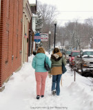 Winter sidewalk- Pendleton, Indiana