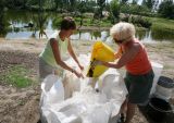 bagging the glass