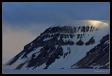 Spitzbergen peak on glacier trip