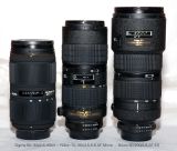 Sigma 50-150 HSM vs Nikon 70-180 Micro vs Nikon 80-200 ED