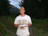 First trout on a fly