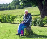 My dad enjoing the sunny spells.
