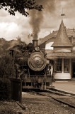 Train Station in Sepia