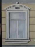 window at the back street fassade