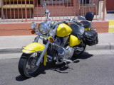 nice yellow motorcycle