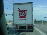 Walgreens truck going north