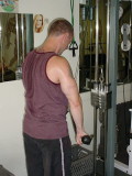 Trevor working out<br>at Daves Gym