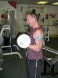 Trevor working out<br>at Daves Gym