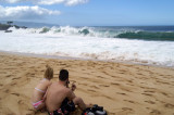 Watching the waves at Waimea Bay