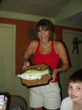 The waitress at the big catch had a musical fish