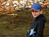 My son Bogdan, at the river