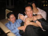 Dave applies the rear-naked choke hold