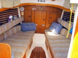 salon (can make up as queen size berth!), the head is aft to strbd