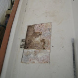 gate stanchion base, core damage, port deck