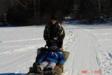 on frozen lake