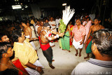 doing the dance around the temple