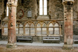 Commemorative plaques on the right side of the nave.
