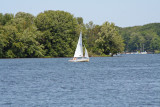  white sail boat