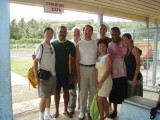 Our new found friends and staff at the Savusavu Airport before heading back to Nadi to catch their international flights