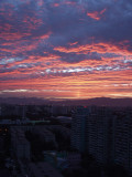 Red clouds above Beijing