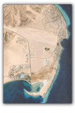 Dahab map from the satellite (captured from  Google Earth)