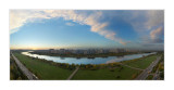 Moscow, view from the 17'th floor on the Moscow river and Mar'ino district