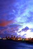 Cleveland, Ohio at dawn from Edgewater Park