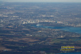 Aerial shot of Niagara Falls