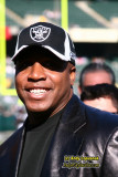 Home Run Champ Barry Bonds at an Oakland Raiders game