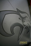 Close-Up of a Metalic Philadelphia Eagles logo