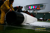 Ground crew untarping the field at Paul Brown Stadium in Cincinnati, Ohio