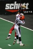 New York Dragons Ukee Dozier commits a pass interference penalty