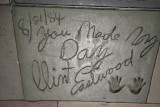 Clint Eastwoods handprints in front of Graumans Chinese Theater