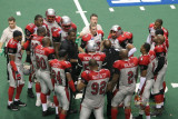 Grand Rapids Rampage team huddle