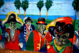 Wall mural at Ballast Point Pier in Tampa, Florida
