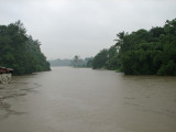 Periyar river in the midst of heavy monsoon rain