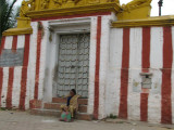 Resting in front of the temple