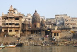 Manikarnika Ghat where Hindu cremations take place