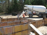 pouring foundation