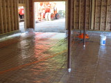 insulated floor, laying pex